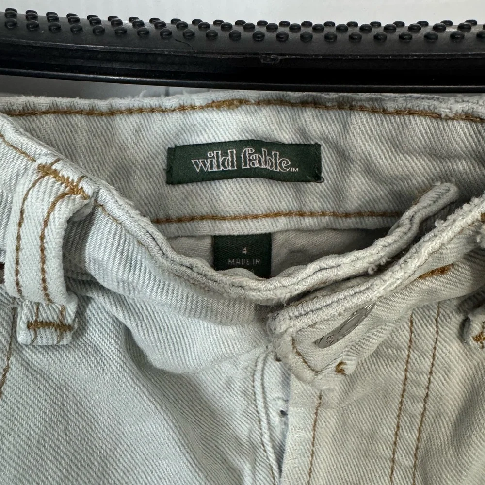 Wild Fable Light Wash Frayed Jean Shorts